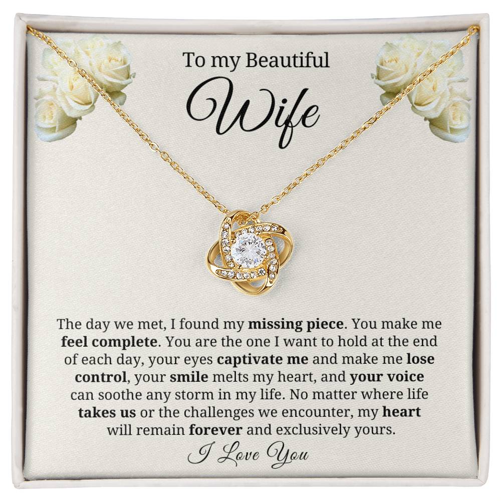 The day we met, I found Wife Knot Necklace