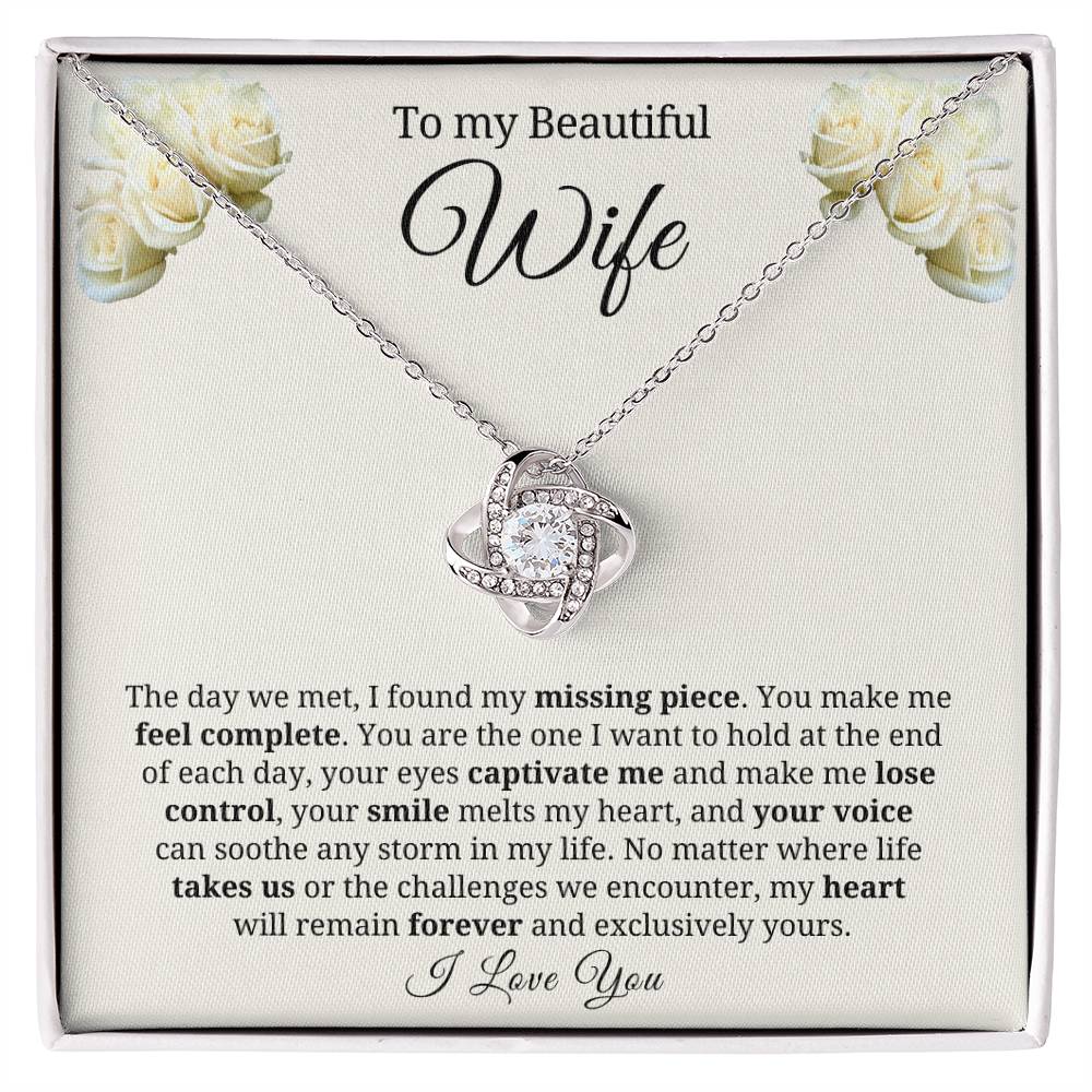 The day we met, I found Wife Knot Necklace