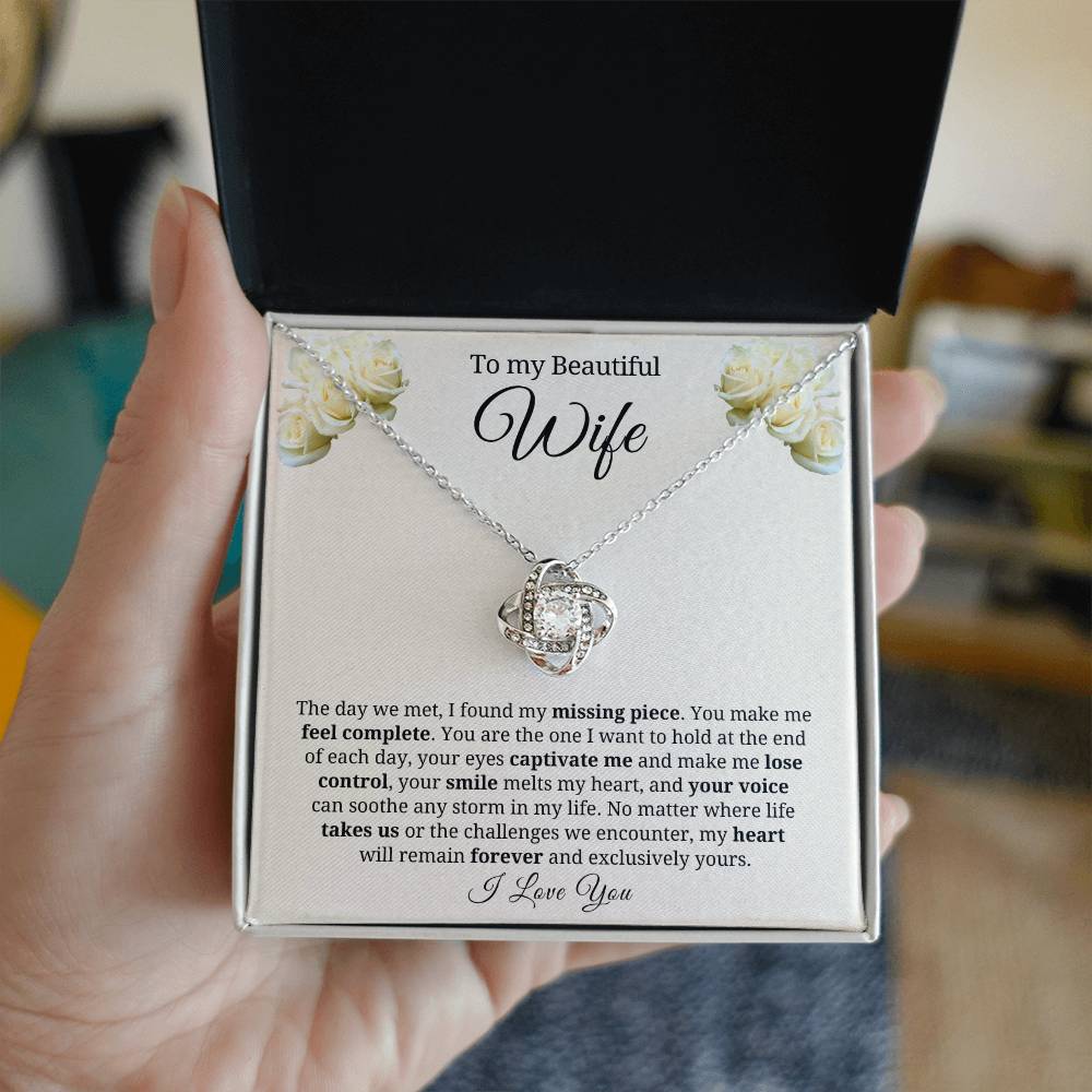 The day we met, I found Wife Knot Necklace