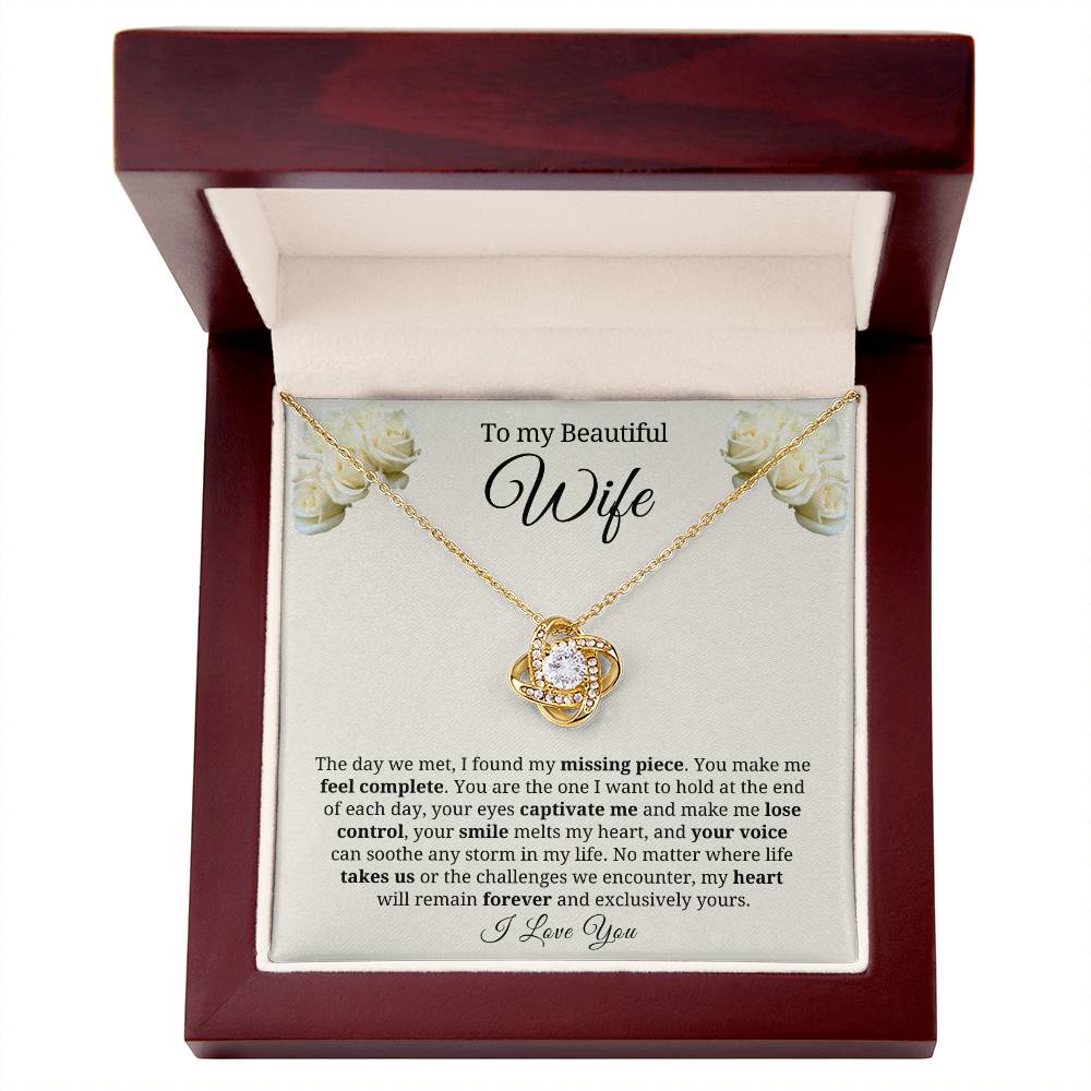 The day we met, I found Wife Knot Necklace