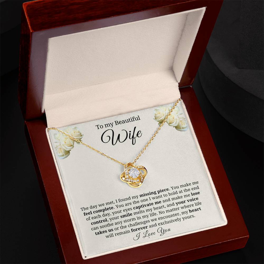 The day we met, I found Wife Knot Necklace