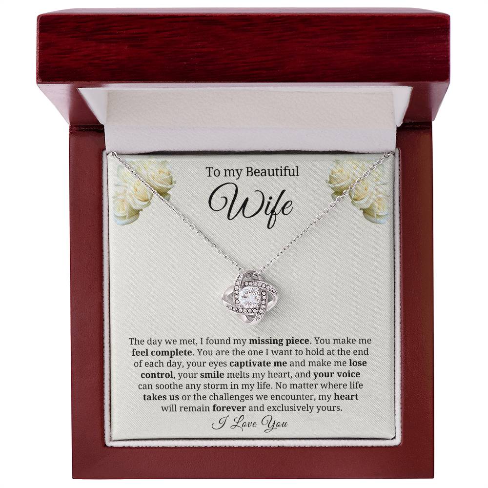 The day we met, I found Wife Knot Necklace