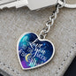 Moon heart keychain