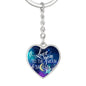 Moon heart keychain