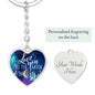 Moon heart keychain