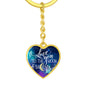 Moon heart keychain