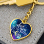 Moon heart keychain