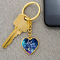 Moon heart keychain