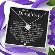 Load image into Gallery viewer, To My Daughter - Win or Learn Necklace.