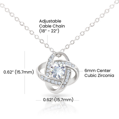 I wish I could reverse time Wife Knot Necklace