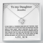 To my daughter - My Heart Walks With You Necklace